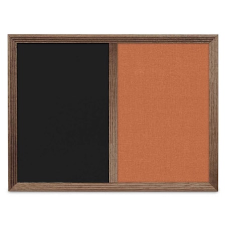 United Visual Products Enclosed Corkboard, 1 Door, 72"x36", 4" Fra, UV3418-BLACK-PEARL UV3418-BLACK-PEARL